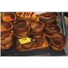 Image 5 : COLLECTION OF WOODEN BOWLS, PLATES & UTENSILS (39 PCS)