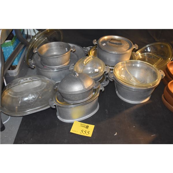 COLLECTION OF GUARDIAN SERVICE COOKWARE (10 POTS W/9 LIDS & 3 EXTRA LIDS)