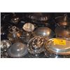 Image 3 : LARGE LOT OF SILVERPLATE CHAFFING DISHES & SERVING PIECES