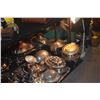 Image 4 : LARGE LOT OF SILVERPLATE CHAFFING DISHES & SERVING PIECES