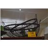 Image 1 : RUSTIC OVAL SHAPED WIRE MESH BASKETS (2 PCS)