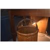 Image 2 : VINTAGE CHINESE WOVEN BASKET W/BEND WOOD HANDLE
