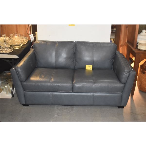 LEATHER 2 SEAT SOFA (64" X 33")
