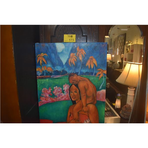 OIL PAINTING BY DON BUTLER, AN INTERPRETATION OF AN 1891 WORK BY FRENCH POST IMPRESSIONIST PAINTER P