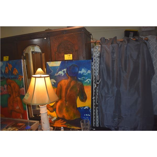 OIL PAINTING BY DON BUTLER, AN INTERPRETATION OF WORK BY FRENCH POST IMPRESSIONIST PAINTER PAUL GAUG