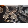 Image 3 : COLLECTION OF PRESSED GLASS DISES, SALT & PEPPERS', KNIFE REST, SALT DISHES, CANDLE HOLDER, CRACKER 