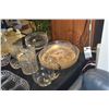 Image 2 : COLLECTION OF CRYSTAL & GLASS TRAYS, BOWLS, COVERED JAR & PITCHER (15 PCS)