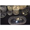 Image 4 : COLLECTION OF CRYSTAL & GLASS TRAYS, BOWLS, COVERED JAR & PITCHER (15 PCS)