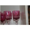 Image 3 : CRANBERRY GLASS STEMWARE (10 PCS)