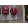 Image 4 : CRANBERRY GLASS STEMWARE (10 PCS)