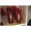 Image 2 : COLLECTION OF VINTAGE BOHEMIAN CRANBERRY/RUBY CUT TO CLEAR GLASSWARE & RUBY SHOT GLASSES (12 PCS)