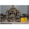 Image 1 : VINTAGE GERMAN STONEWARE PUNCH BOWL & MUG SET (10 PCS)