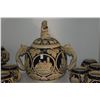 Image 2 : VINTAGE GERMAN STONEWARE PUNCH BOWL & MUG SET (10 PCS)