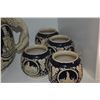 Image 3 : VINTAGE GERMAN STONEWARE PUNCH BOWL & MUG SET (10 PCS)