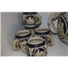 Image 4 : VINTAGE GERMAN STONEWARE PUNCH BOWL & MUG SET (10 PCS)