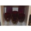 Image 2 : CRANBERRY GLASS STEMWARE (6 PCS)