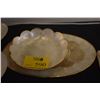 Image 1 : COLLECTION OF MOTHER OF PEARL (NACRE) SEASHELL DISHES, BOWL & PLACEMAT (10 PCS)