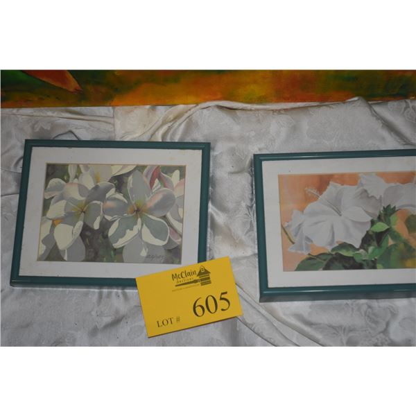 FRAMED PLUMERIA PRINTS (2 PCS)