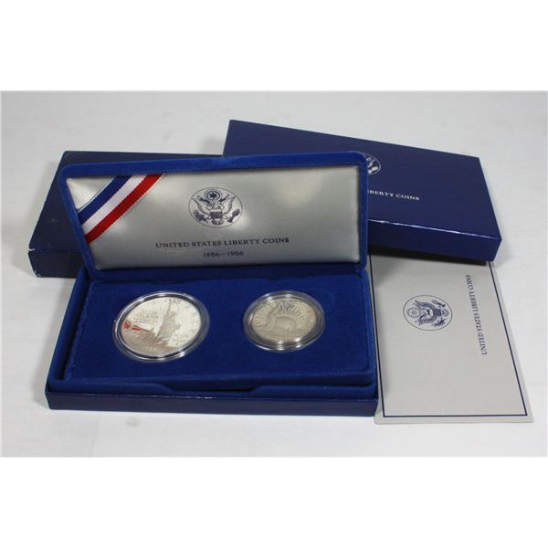 UNITED STATES LIBERTY SILVER DOLLAR COINS AND HALF