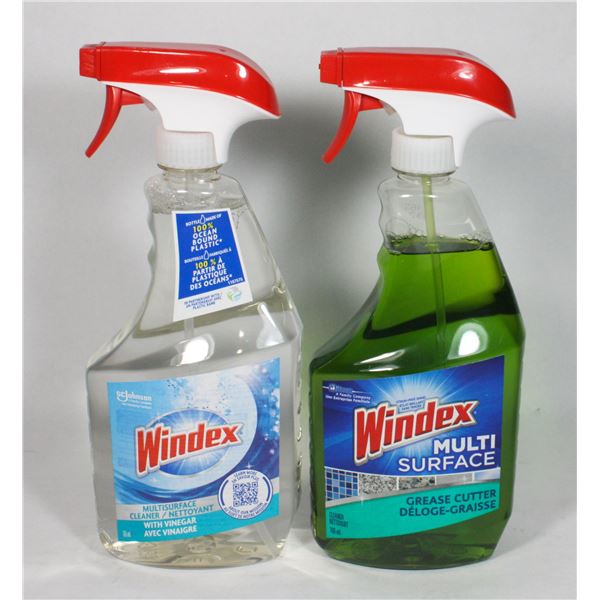 TWO BOTTLES OF WINDEX