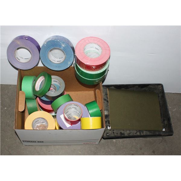 BOX OF TAPE INCLUDING PAINTERS TAPE