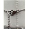 Image 3 : Sterling Silver Necklace with Stone Pendant Marked 925
