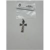 Image 1 : Marked 925 Sterling Silver Celtic Cross 2" Total Length