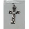 Image 2 : Marked 925 Sterling Silver Celtic Cross 2" Total Length