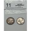 Image 1 : 1948 7 62 Canadian Silver 25 Cent Coins Quarters