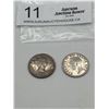 Image 2 : 1948 7 62 Canadian Silver 25 Cent Coins Quarters