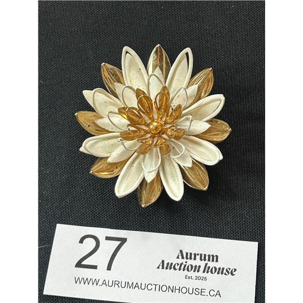 Vintage Sarah Civentry "Water Lily" Flower Brooch