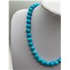 Image 3 : Turquoise Round Gemstone Beaded Round Hand Knotted Necklace 18" Long