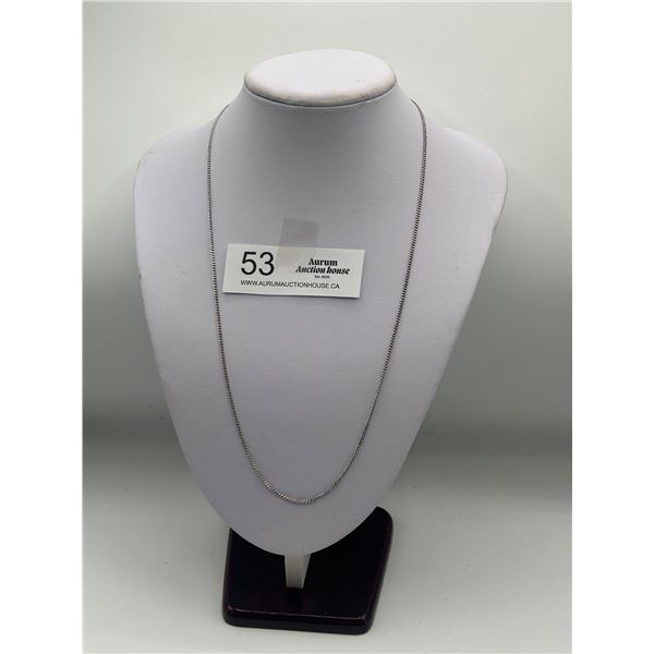 24" Inch Long Sterling Silver Necklace Marked "Caco Sterling"