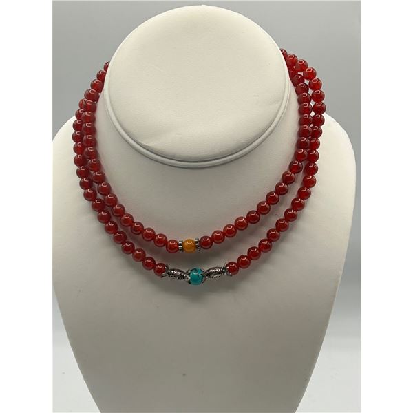 Lovely Carnelian Beaded Necklace