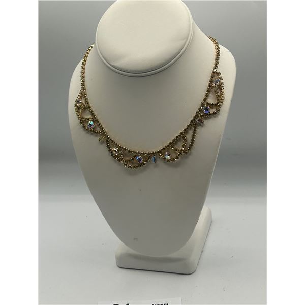 Vintage Aurora Borealis Rhinestone Necklace