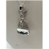 Image 3 : Silver Plated Crystal Stone Pendant Necklace Marked "SUI"