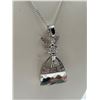 Image 4 : Silver Plated Crystal Stone Pendant Necklace Marked "SUI"