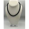 Image 1 : Vintage Black Glass Bead Necklace