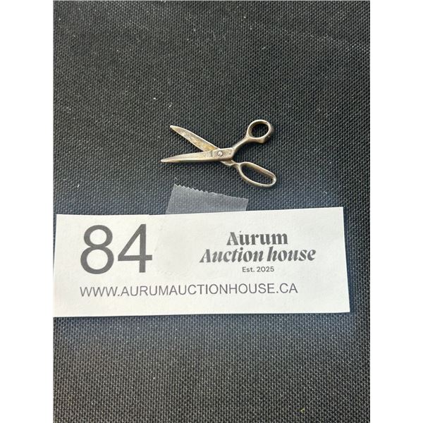 Very Cute Miniature (Working) Sterling Scissors 1.5"