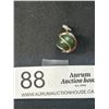 Image 1 : Nice Sterling + Jade Ball Pendant