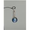 Image 3 : Blue Cats Eye + Sterling Earrings