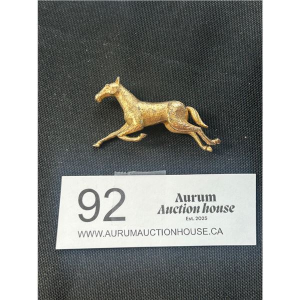 Signed Vintage Horse Brooch by "Boucher"