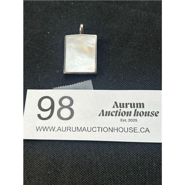 Nice Quality Sterling + Mother of Pearl Pendant