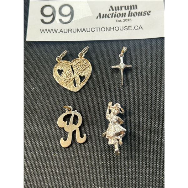4 Vintage Sterling Charms