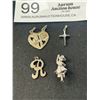 Image 1 : 4 Vintage Sterling Charms