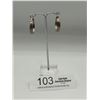 Image 1 : Unusual Ribbed Sterling Hoop Earrings