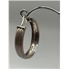 Image 2 : Unusual Ribbed Sterling Hoop Earrings