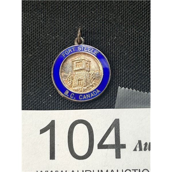 Vintage "Fort Steele" B.C. Enamel + Sterling Medallion