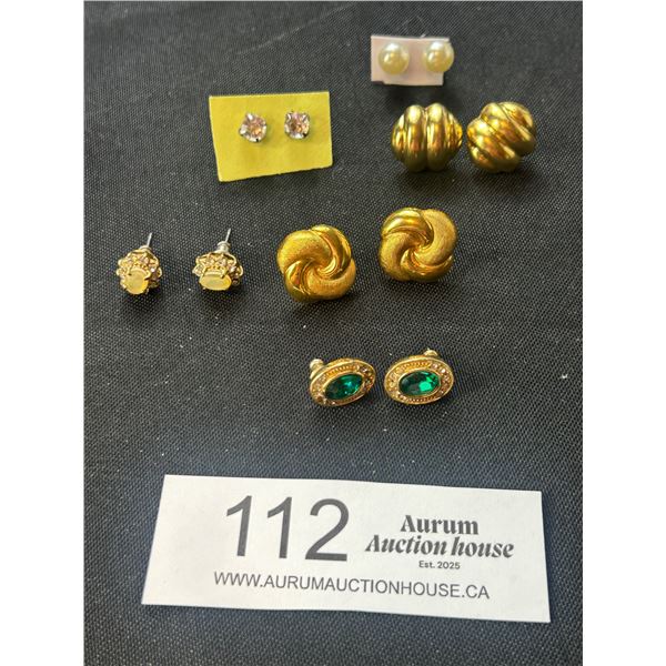 5 Pairs of Assorted Stud Vintage Earrings