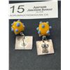 Image 3 : Local Handmade Lampwork Glass and Sterling Silver Earrings Unmarked